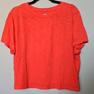 Gap Forever Soft Tee XXL Vibrant Orange Casual Crop Short Sleeve